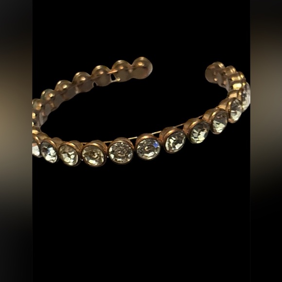 Copper & CZ Jewel Cuff Bracelet - vintage - Picture 5 of 9